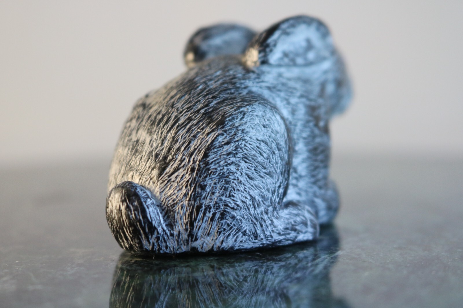 The Wolf Originals Sculpture of a Rabbit Soapstone Carving Hand Made Canada