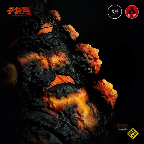 EN STOCK ChickZilla Kaiju FC versión en combustión FatLane vinilo H30 cm (12 pulgadas) Sofubi - Imagen 4 de 7