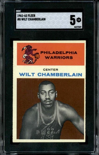 1961 Fleer #8 Wilt Chamberlain - SGC 5