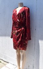 GUESS Women’s Long Sleeve Camila Floral Dress – Wine Color size 6