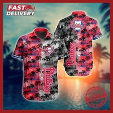  SALE Philadelphia Phillies Aloha Hawaiian Shirt Men Casual Summer Short Sleeve
