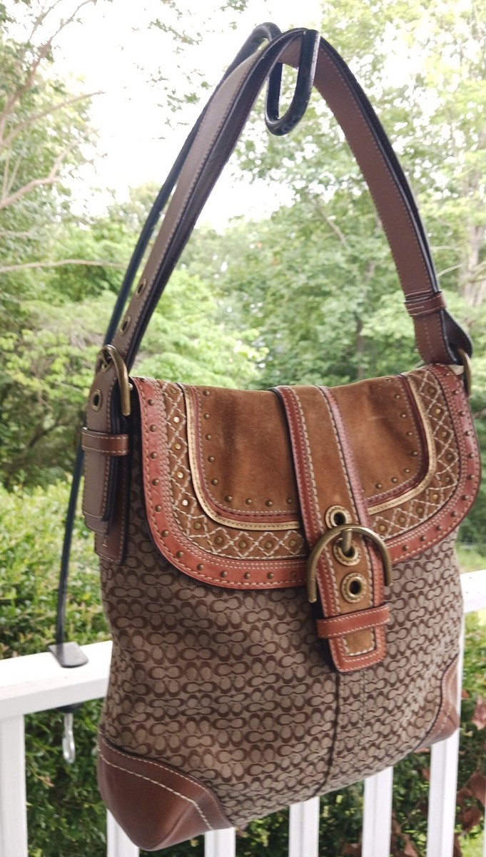 Coach Vintage Soho F11405 Brown Signature C Patchwork w