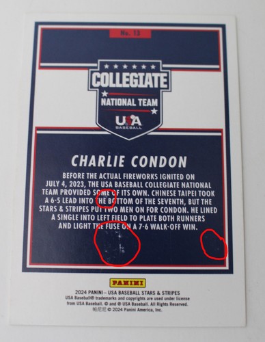 CHARLIE CONDON ROOKIE DISCO REFRACTOR SP Insert Rare RC Card 2024 USA - Picture 6 of 6