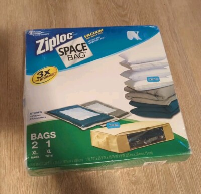 Ziploc XL Space Bags XL Tote Flat Vacuum Seal Storage