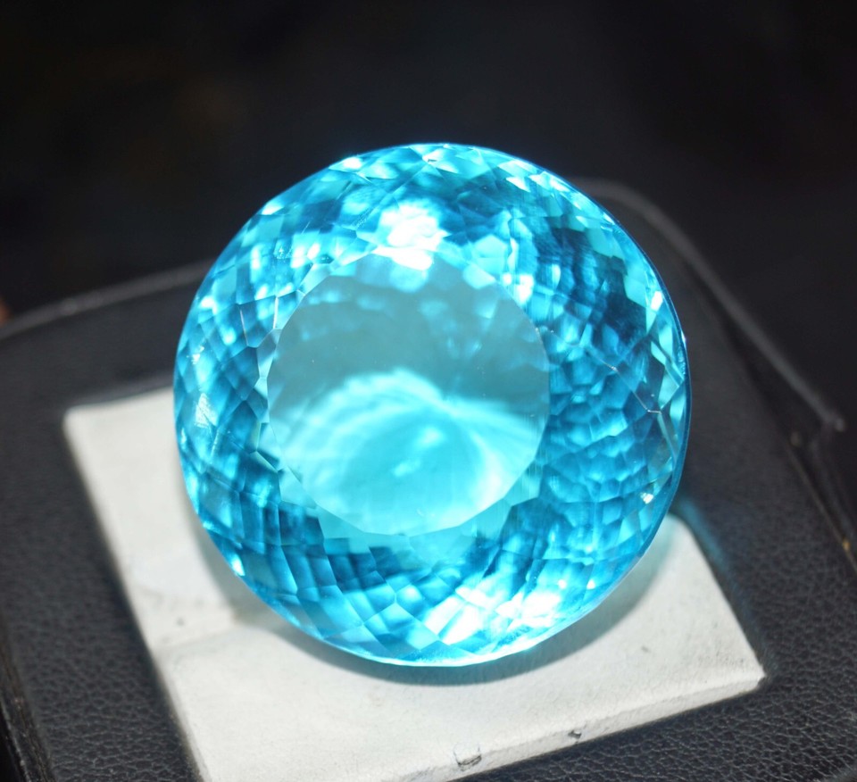 181.75 Ct GIE Certified Natural Brazilian Pear Cut Sky Blue Topaz Loose Gemstone