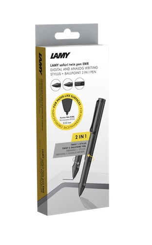 LAMY safari twin pen all black EMR Digital Writing POM 644