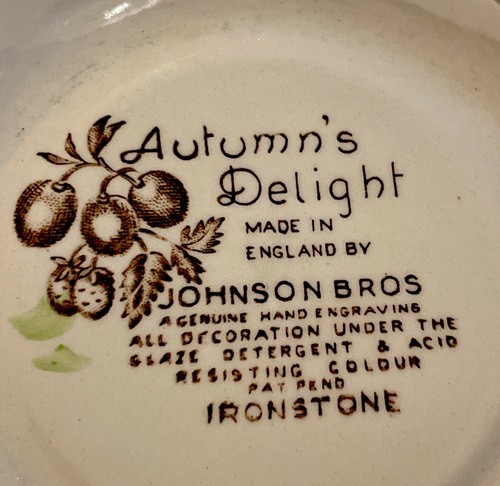 Vintage Johnson Bros Autumn’s Delight Set of 4 Berry Bowls Pudding READ ALL - Picture 4 of 11