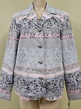 City Blues By Koret Multi-color Floral Print Blazer Jacket Size 12 - Nwt