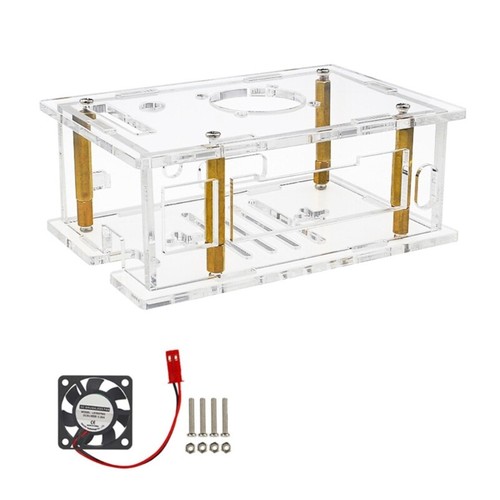 Clear Acrylic Protective Case For RV2 With Cooling Fan Transparent Shell Cover - Picture 10 of 11