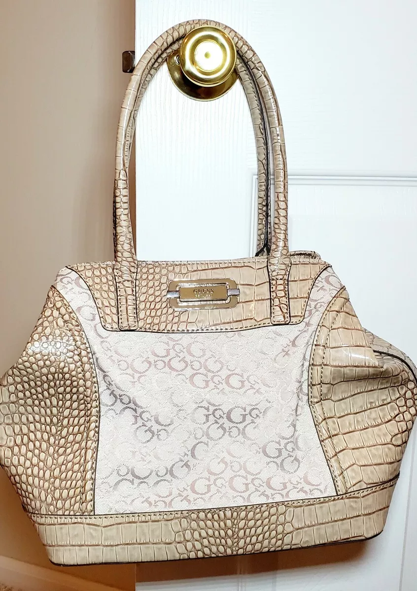 NEW WT Guess Purse Hand Bag Tote Pink leather like Rhinestone Disco Queen  $98 | eBay