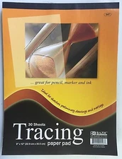 Tracing 30 Sheet 9" x 12" Premium Quality Paper Pad Sketches Book Preliminary