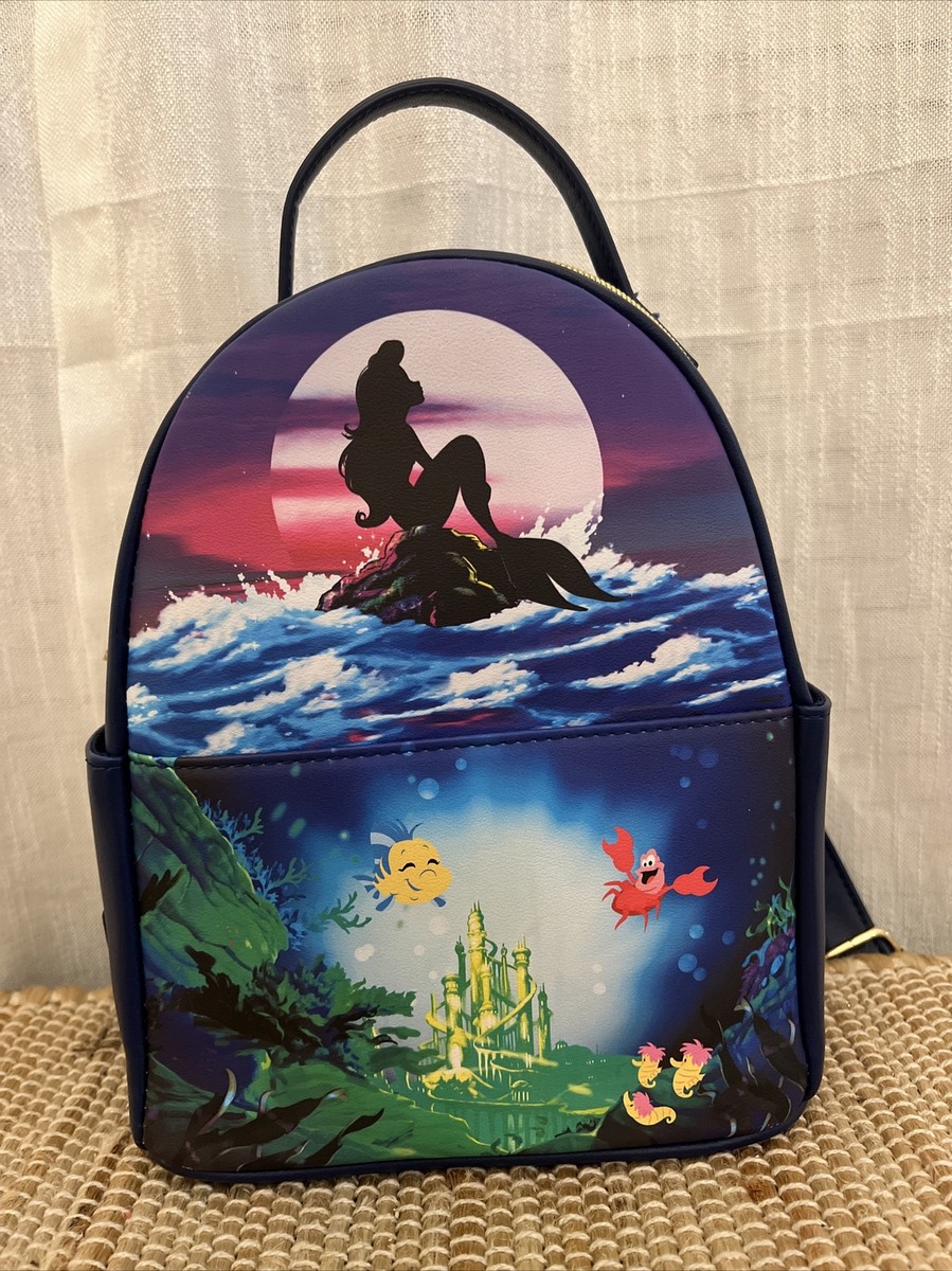 Loungefly: Disney Mini Backpack Ariel Silhouette Ocean  display picture 2