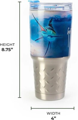 River Edge Tumbler 32oz, Stainless Steel  Guy Harvey
