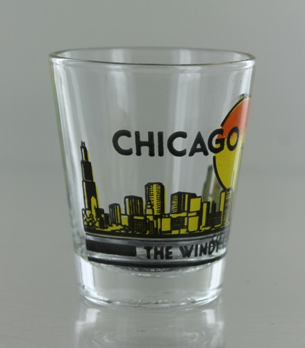 Chicago The Windy City  Shot Glass - Picture 1 of 4