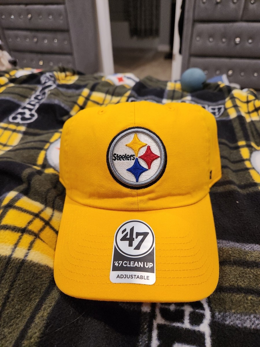 Pittsburgh Steelers '47 Brand Clean Up Yellow Adjustable Hat NFL OSFA NWT - Main Image