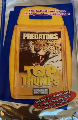 Top Trumps Card Game - Predators Rare Sample Foil Pack New Sealed