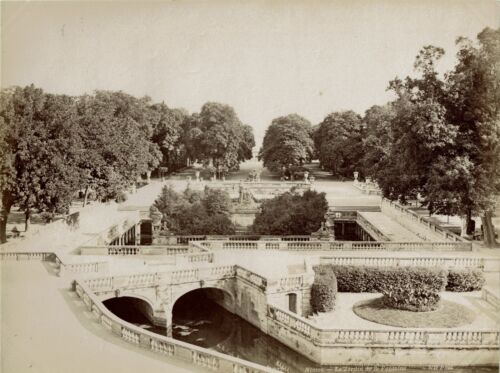ND Phot. NEURDEIN circa 1880 NIMES Le Jardin de la Fontaine   - Picture 1 of 1