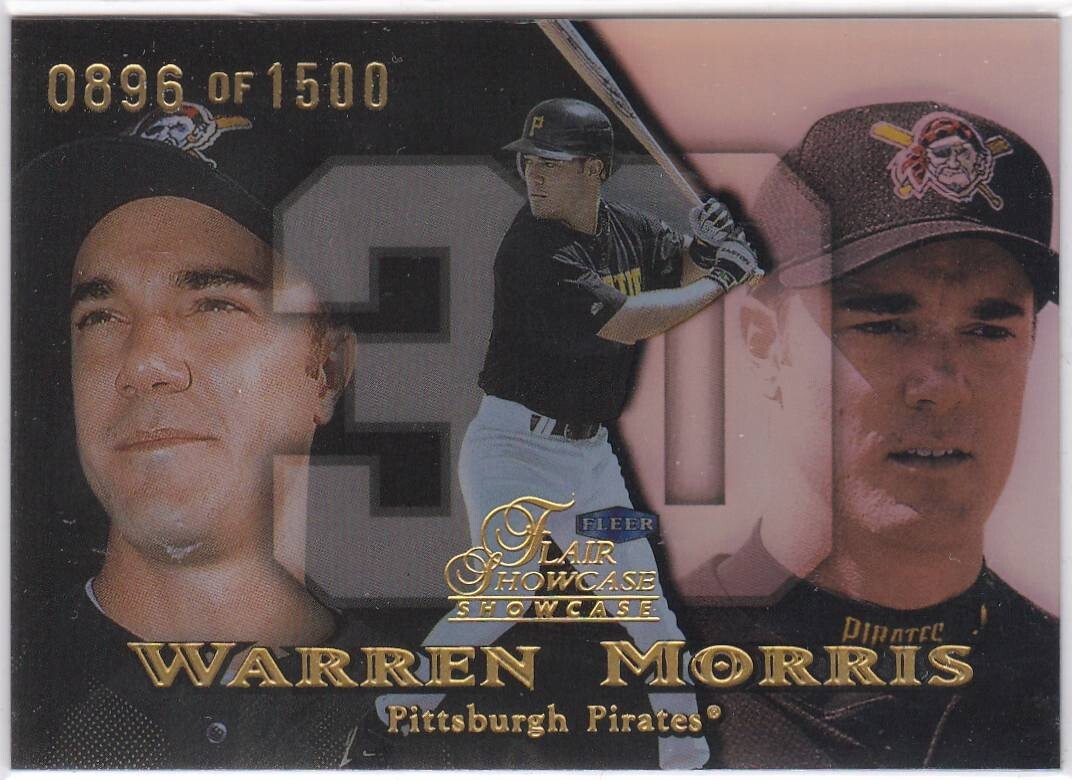 1999 Flair Showcase #42 Warren Morris Fila 1 # 1500 Pittsburgh Pirates