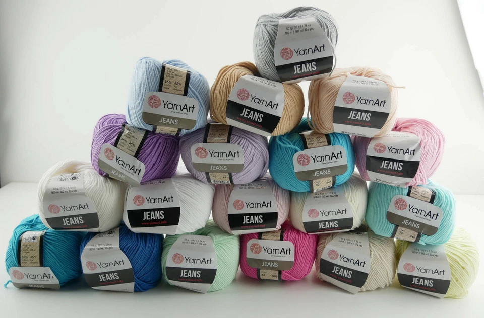 YarnArt Jeans Garn Baumwollgarn Amigurumi Babygarn Wolle 50g Yarn Art 160m/50g - Bild 3 von 4
