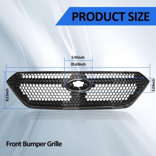 Fit 2022-23 Subaru WRX STI Style Front Bumper Grille Gloss Black Grill Assembly - Picture 2 of 17