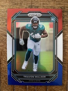 2022 PANINI PRIZM TRAVON WALKER RED WHITE BLUE PRIZM RC #339