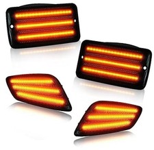 Front Turn Signal Light LED Side Marker Light Compatible with Amber Amber