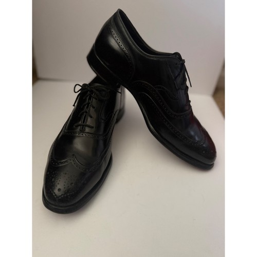 Herren Schwarz Leder Budapester Oxford Elegant Schuhe Brogue Schnürschuhe Formell Business - Bild 4 von 9