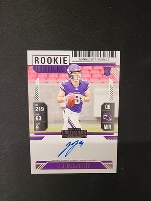 2024 Panini Contenders - Rookie Ticket RPS Variation J.J. McCarthy #101 Hobby...