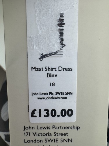 Somerset Alice Temperley John Lewis Shirt Maxi Dress Size 18 Blue White New £130 - Picture 11 of 11