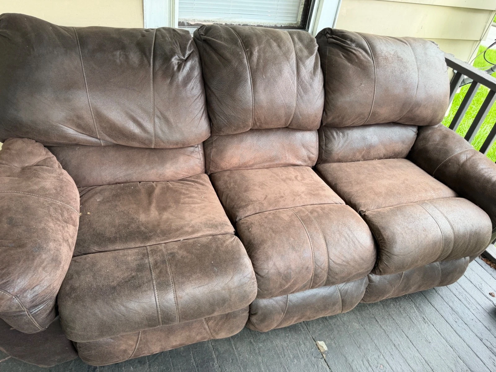 Brown Living Room Couch, Fair Condition