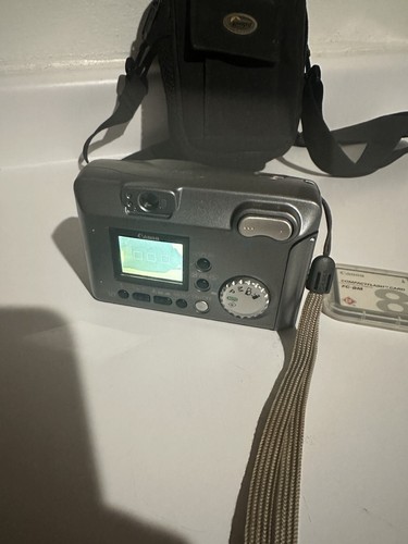 Canon Powershot A40 2MP Digital Camera W/ Case & 2 Memory Cards Tested Working - Picture 6 of 8