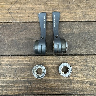 Vintage Shimano 105 SL-1051 Downtube Shifters Grey Blue 7 Speed