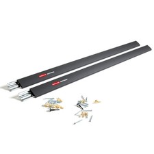 Rubbermaid FastTrack Wall Mounted Storage and 48" Rail 2-Pack, Black