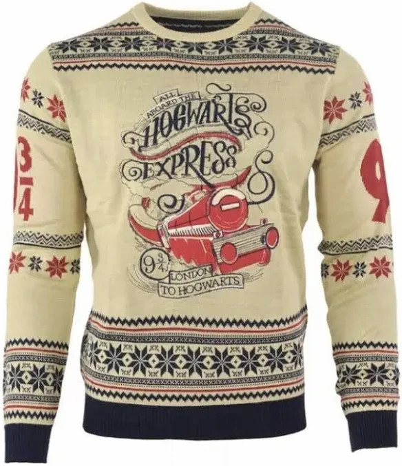 Harry Potter Hogwarts Express Ugly Christmas Xmas Jumper Sweater