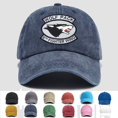Custom Embroidered USAF 8th Fighter Wing Wolf, Veteran Cap, Trucker Hat, Gift