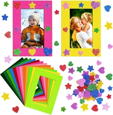 24 Pieces Colorful Felt Photo Frames Holiday Picture Frames and 50 Pieces Colorf