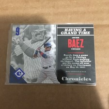 2017 Panini Chronicles Blue Javier Baez /399 Chicago Cubs #89
