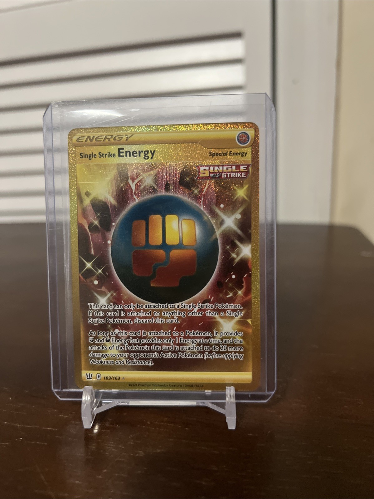 ✨👊Single Strike Energy (Secret) 183/163 Swsh05: Battle Styles Holo Rare👊✨