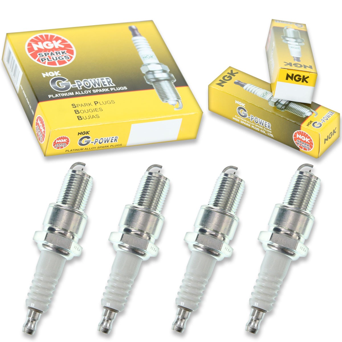 4 pcs NGK G-Power Spark Plugs for 1990-1992 Yugo Cabrio 1.3L L4 - Engine Kit yw
