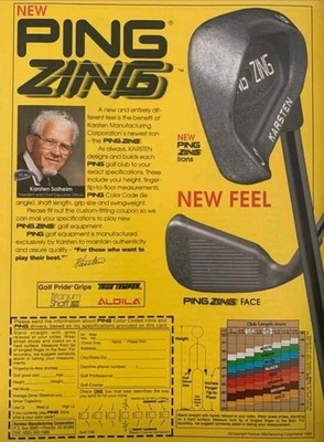 TZ GOLF - Z Model Ping Zing Knockoff Blk Dot 1, 3-PW, 9 Iron Set