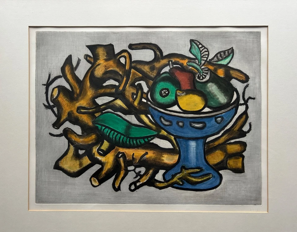 Radierung Fernand Leger Le Compotier 1952 Stillleben Frankreich 68,7 x 83,5 cm - Bild 4 von 4