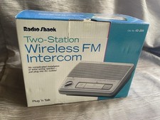 Radio Shack Two-Station Wireless FM Intercom 43-204 Plug n Talk Complete in Box