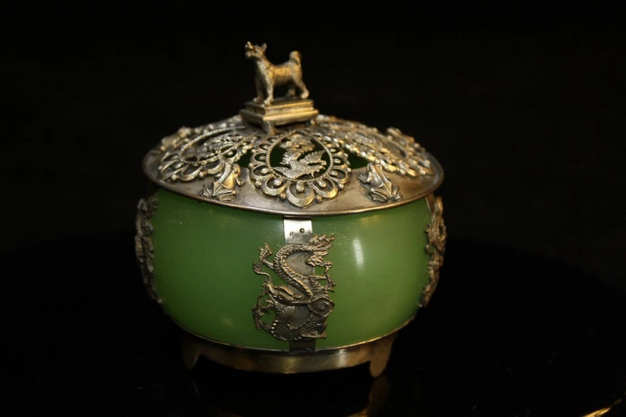 银色玉石古董中国香炉| eBay