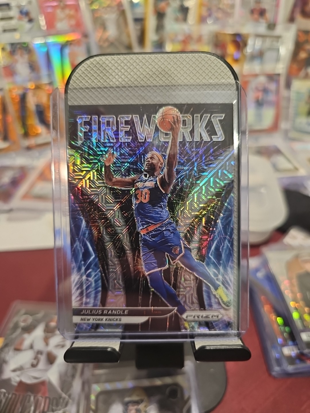 2021-22 Panini Prizm Julius Randle Fireworks Mojo /25