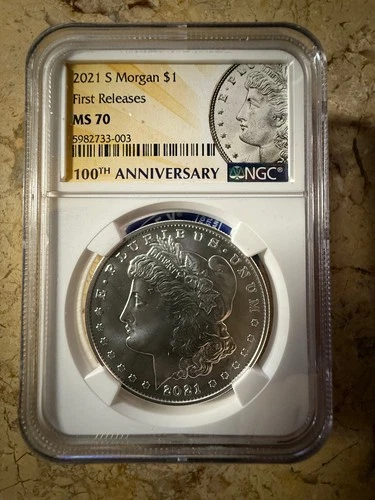 2021-S Morgan Dollar Centennial Silver $1 MS 70 NGC First Releases