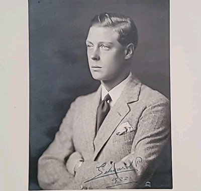 King Edward VIII Signed Prince of Wales Autographed Royal Photo Portrait  Royalty