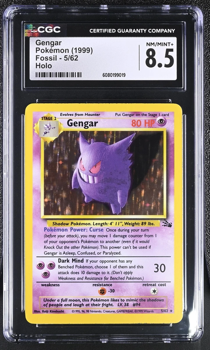 Gengar Pokémon TCG Holo Rare Fossil Collectible Individual Card