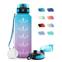 Sport Trinkflasche 1,5L Japoria Auslaufsicher Mit Zeitmarkierung, Bpa-Frei