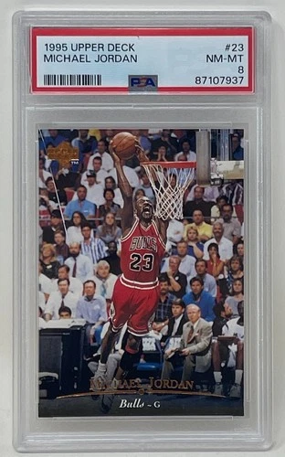 Michael Jordan 1995 Upper Deck Chicago Bulls NBA Basketball Card #23 PSA 8