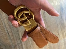 Women's Gucci Belt GG Marmont Gold Buckle Size 40 / 100 cm